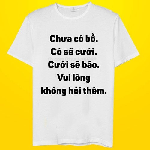 Bi hài với muôn vàn lý do tránh Tết của gái "ế" - 2
Áo phông ngày Tết dành cho gái ế (ảnh minh họa)