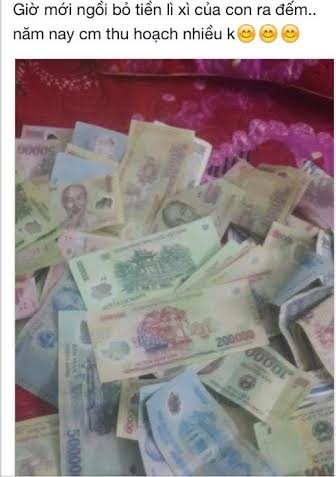 Khoe 20 triệu lì xì, mẹ Việt được trầm trồ:"Lãi thế" - 2 Khoe 20 triệu lì xì, mẹ Việt được trầm trồ:"Lãi thế" - 2