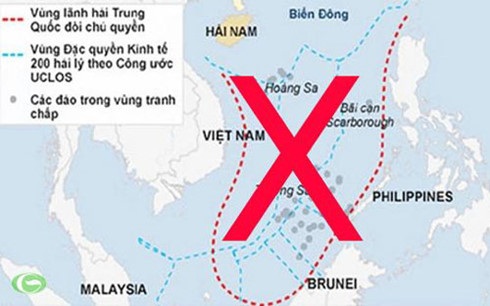 Đối thoại Shangri-La 2016: Cần xem xét nghiêm túc vấn đề Biển Đông - 2
Yêu sách đường lưỡi bò phi lý của Trung Quốc chiếm gần trọn diện tích Biển Đông.