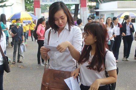 
Không khí làm thủ tục dự thi THPT quốc gia sáng nay 30/6 tại điểm thi ĐH Nha Trang
