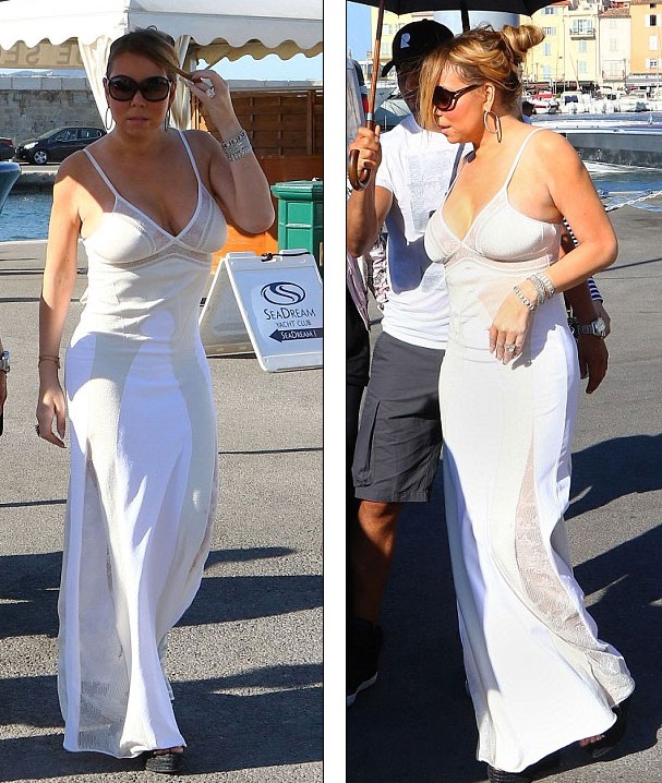 Mariah Carey giảm cân đáng nể để chuẩn bị cho đám cưới - 2
So với một năm trước đây, diva xinh đẹp giảm cân đáng kể. Cô khoe thân hình săn chắc trong bộ đầm màu trắng. Nước da nâu bóng càng khiến người đẹp ngoài 40 thêm hấp dẫn.