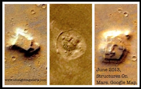 
Bộ ba cấu trúc kì bí được phát hiện trên sao Hỏa thông qua Google Mars
