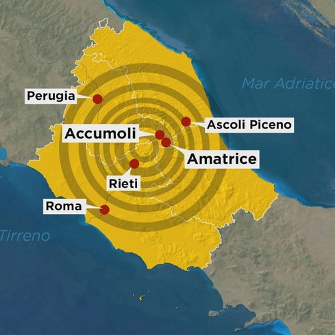 Động đất tàn phá miền trung Italy nhìn từ trên cao, số người chết tăng nhanh - 1
Trận động đất mạnh 6,2 độ richter đã làm rung chuyển miền trung Italy vào lúc 3h36 sáng ngày 24/8 giờ địa phương. Một loạt các thị trấn và thành phố gần tâm chấn đã bị ảnh hưởng bởi động đất.