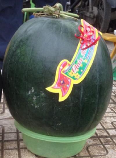 Hà Nội: Dưa hấu 15kg "đổ bộ" xuống phố ngày cận Tết - 3