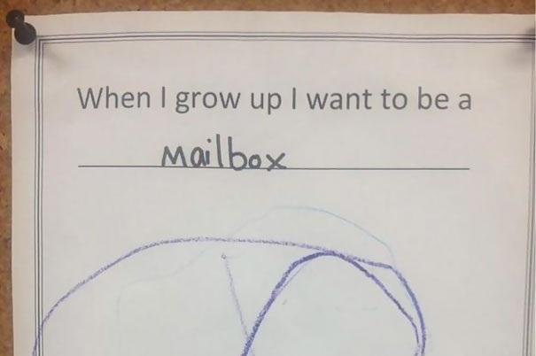 
Lớn lên con muốn làm hộp thư
