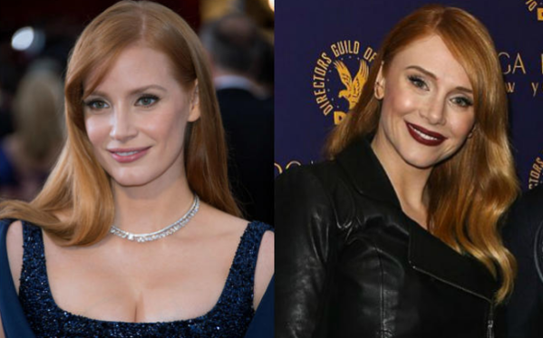 Những cặp sao giống nhau như “giọt nước” - 4
Jessica Chastain và Bryce Dallas Howard
