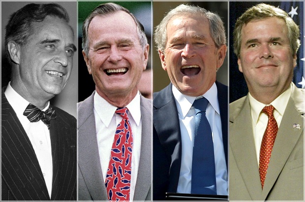 Ai sẽ nối gót gia tộc quyền lực nhất nước Mỹ? - 1
(Từ trái sang phải) Prescott Bush; George H.W. Bush; George W. Bush và Jeb Bush (Ảnh: snopes)