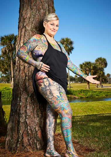 
Bà Charlotte thổ lộ nhiều khi không thể phân biệt nổi các hình xăm
