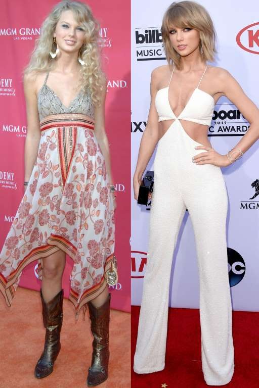 Điểm mặt những sao "lột xác" ấn tượng - 8
Taylor Swift cũng có sự lột xác thành công không chỉ trong âm nhạc mà cả thời trang trong vài năm trở lại đây. Dáng vóc siêu mẫu giúp cô dễ dàng mặc những chiếc áo crop top trẻ trung khoe eo thon.