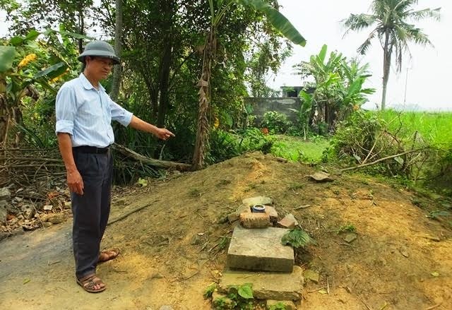 Cây thị di sản và ngôi mộ mối đùn trong thành nhà Hồ - 9 Mộ cô Hoa, sau khi chết được mối đùn lên thành ngôi mộ