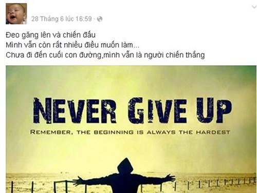 Khoảnh khắc đầu tiên và cuối cùng của người mẹ ung thư - 9 Những dòng cuối cùng của Trâm trên trang cá nhân. Chị vẫn tin tưởng vào một điều thần kỳ sẽ đến với mình