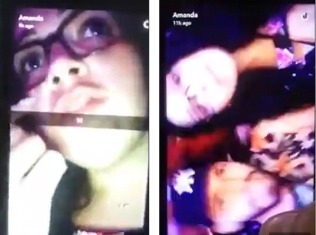 
Cô gái trẻ Amanda tỏ ra hoang mang khi tiếng súng bắt đầu vang lên. (Ảnh: Dailymail)
