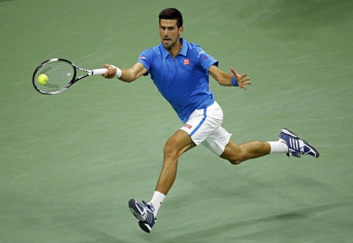 US Open: Tsonga bỏ cuộc, Djokovic vào bán kết - 1
Djokovic trong trận đấu tứ kết gặp Tsonga
