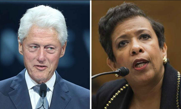 
Cựu Tổng thống Mỹ Bill Clinton (trái) và Bộ trưởng Tư pháp Loretta Lynch. (Ảnh: Getty)
