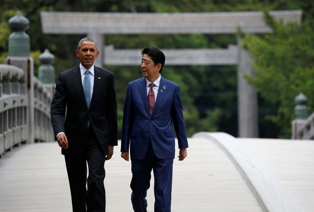 
Tổng thống Mỹ Barack Obama và Thủ tướng Nhật Bản Shinzo Abe, tháng 5/2016 (Ảnh: Reuters)
