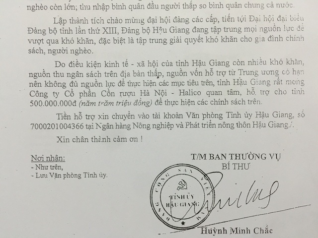Halico: "Bóng tối" của Trịnh Xuân Thanh vẫn chưa tan - 2
Việc chi nửa tỷ đồng cho Hậu Giang do ông Mai Văn Lợi áp đặt, thực chất là để hỗ trợ ông Trịnh Xuân Thanh vững chân ở Hậu Giang