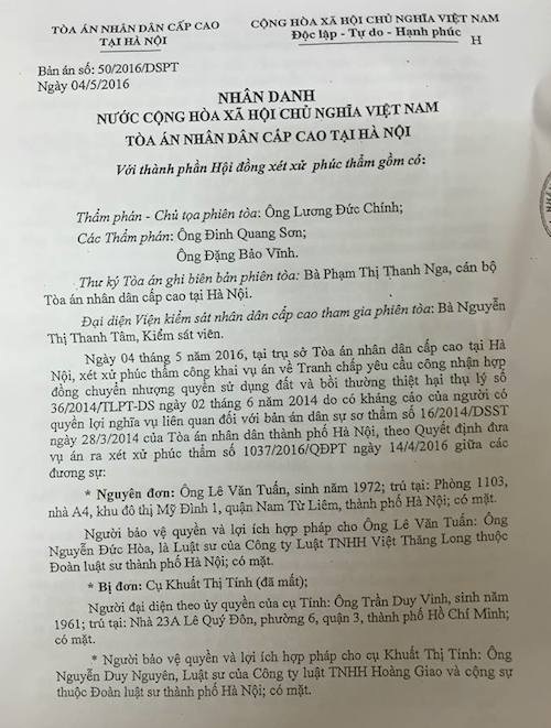 Thanh tra Chính phủ “bác” bản án của TAND Cấp cao: Người dân mòn mỏi đợi câu trả lời! - 2 Thanh tra Chính phủ “bác” bản án của TAND Cấp cao: Người dân mòn mỏi đợi câu trả lời! - 2