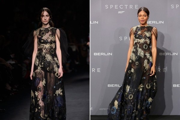 Những sao mặc đồ hiệu đẹp không kém siêu mẫu trên sàn catwalk - 10
Naomie Harris dịu dàng trong bộ váy Valentino