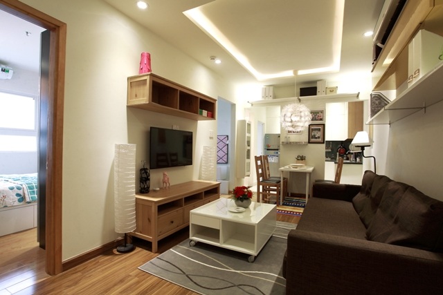 I-Home - Sao không đến “Xem tận mắt, sờ tận tay”? - 2 Hình ảnh thật – khu phòng khách căn hộ 2 phòng ngủ 50m2