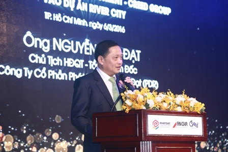 Nhà đầu tư nước ngoài xông đất thị trường bất động sản Việt Nam bằng dự án khủng - 3 Ông Nguyễn Phát Đạt, Chủ tịch HĐQT kiêm TGĐ Phát Đạt phát biểu tại lễ ký kết