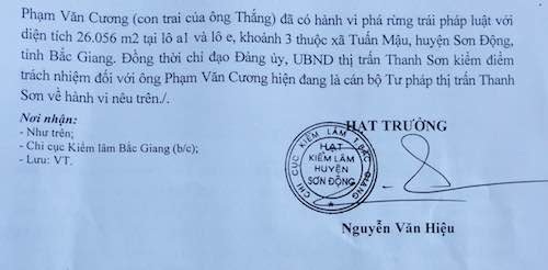 
Kiểm lâm đề nghị huyện Sơn Động xử lý cha con chủ tịch thị trấn phá rừng.
