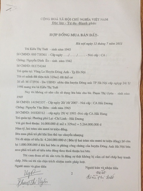 Hải Dương: Đề nghị làm rõ vụ người dân tố bị lừa đảo trong giao dịch bất động sản - 1