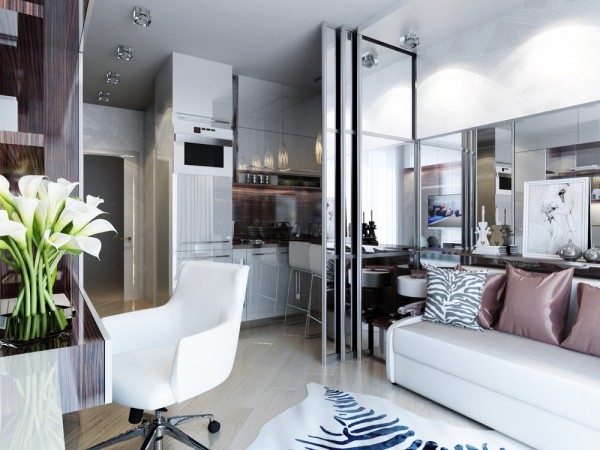Gợi ý thiết kế căn hộ nhỏ dưới 30m vuông hiện đại và cá tính - 6 Gam màu trắng đem đến vẻ đẹp nhẹ nhàng thanh thoát