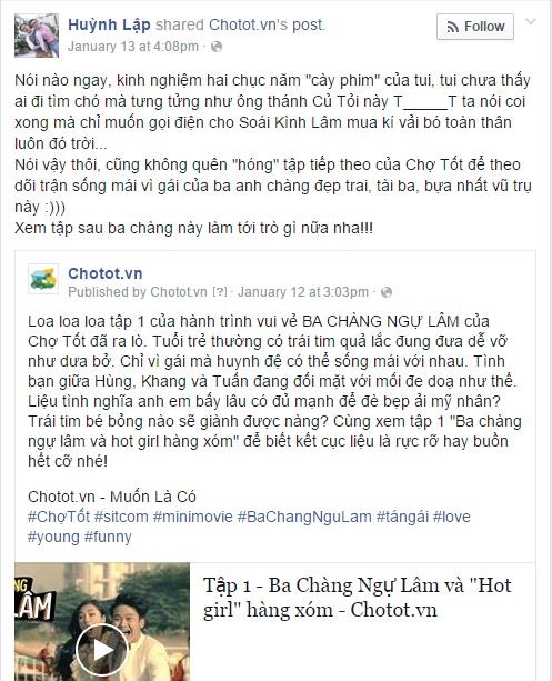 Quán quân Cười Xuyên Việt phiên bản nghệ sỹ 2015 – Huỳnh Lập chỉ biết “bó toàn thân” trước diễn xuất bá đạo của anh chàng Củ Tỏi – Tuấn Tài Lanh ngay từ tập đầu tiên.