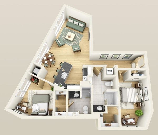 Cải tạo không gian nhà ở có hình dáng bất thường - 3 Cải tạo không gian nhà ở có hình dáng bất thường - 3