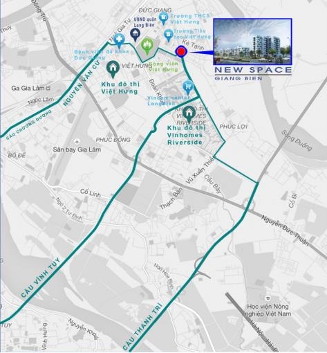 Sôi động giao dịch tại các dự án đã hoàn thiện - 2
Vị trí đắc địa của Tổ hợp căn hộ New Space Giang Biên