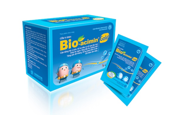 Mách mẹ cách chăm trẻ biếng ăn do mọc răng - 3
Thực phẩm chức năng cốm vi sinh Bio-acimin Gold với thành phần gồm hàng triệu vi khuẩn có lợi, cùng vitamin, acid amin và các khoáng chất thiết yếu cho đường ruột khỏe mạnh, giúp giải quyết hiệu quả tình trạng rối loạn tiêu hóa và kích thích trẻ ăn ngon một cách tự nhiên. Kết quả Nghiên cứu lâm sàng cho thấy Cốm vi sinh Bio-acimin Gold giúp:
- Cải thiện tình trạng biếng ăn sau 2 tuần.
- Giảm các triệu chứng rối loạn tiêu hóa như: táo bón, tiêu chảy, đầy hơi.
- Tăng nồng độ miễn dịch Immunoglobulin (IgA) huyết thanh giúp nâng cao sức đề kháng.
- Tăng nồng độ hemoglobin huyết thanh và kẽm huyết thanh, có ý nghĩa trong việc phát triển chiều cao ở trẻ.
- Hiệu quả cải thiện cân nặng của trẻ được nhận thấy sau 4 tuần bổ sung
Bio-acimin Gold là sản phẩm cốm vi sinh đầu tiên được chuyên gia dinh dưỡng khuyên dùng và ~ 98% bà mẹ hài lòng.
Sản phẩm không phải là thuốc, không có tác dụng thay thế thuốc chữa bệnh.
Số XNQC: 1114/2015/XNQC-ATTP
Website: http://www.bioacimin.com/
Hotline: 1900 6436