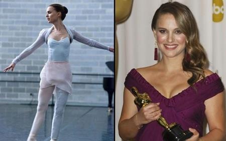 Nhìn lại kỷ lục ép cân kinh hoàng của các sao Hollywood - 10 Natalie Portman đã giảm 10kg để tham gia vào bộ phim nghệ thuật “Black swan”. Bên cạnh đó nữ diễn viên này cũng phải luyện tập 5 tiếng một ngày, 7 ngày một tuần để trở thành nghệ sĩ ballet thực thụ.