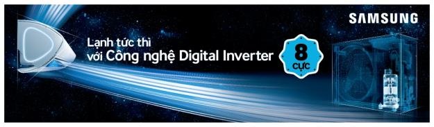 Ba ưu điểm vượt trội chỉ có ở máy điều hòa Digital Inverter máy nén 8 cực - 2 Công nghệ Digital Inverter máy nén 8 cực tăng khả năng làm lạnh nhanh hơn 43%