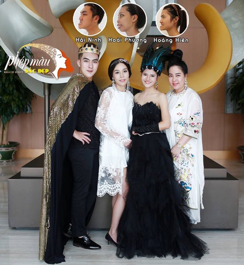 'Phép màu sắc đẹp' thay đổi trang đời - 10 Các nhân vật của Phép màu sắc đẹp khoe sắc bên cạnh chị Diễm Hằng - đại diện MiMi Clinic & Spa đơn vị tài trợ chính của chương trình.