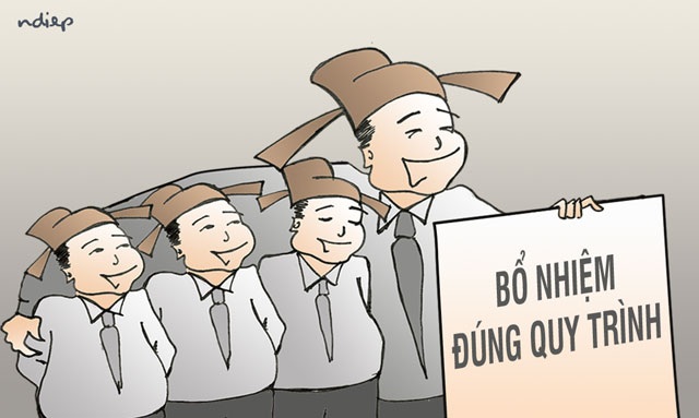 “Ơ hay! Luôn đúng qui trình - Con quan luôn… bất thình lình thăng quan”! - 1
(Minh họa: Ngọc Diệp)