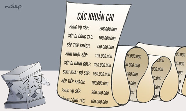 Nửa tỉ “sinh nhật bố sếp”, 350 triệu bộ đồ chơi golf và…! - 1
(Minh họa:Ngọc Diệp)