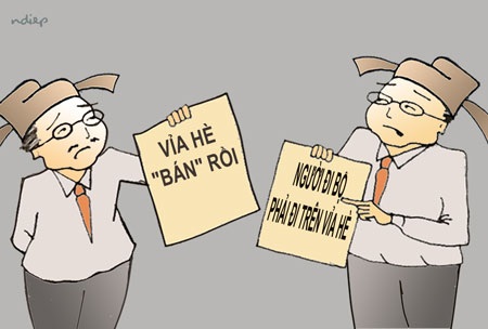 Người đi bộ có… “đi bằng mắt”! - 1
(Minh họa: Ngọc Diệp)