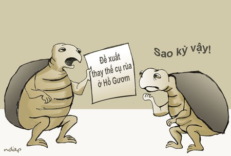 Rùa Hồ Gươm, nàng Tô Thị và “diễn viên đóng thế”! - 1
(Minh họa: Ngọc Diệp)