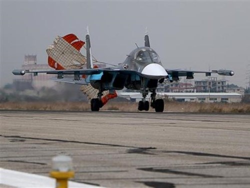 Quân đội Nga-Syria tiêu diệt 800 phiến quân ở Aleppo sau vụ Mi-8 bị bắn rơi - 1 Chiến đấu cơ Su-30SM Nga trở về căn cứ ở tây bắc Syria, sau một hoạt động hỗ trợ quân đội chính phủ Damascus tấn công diệt IS ở Aleppo