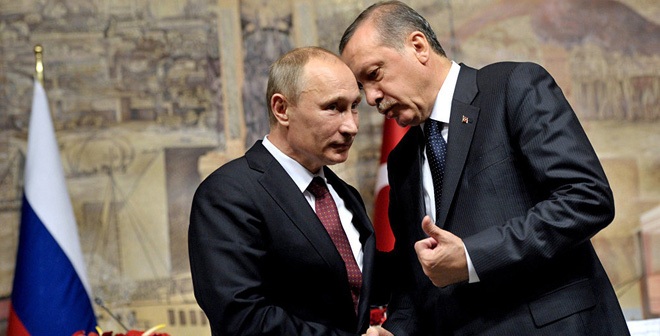 Putin lại vừa khiến phương Tây giật nẩy mình - 1 Tổng thống Nga Putin (trái) và Tổng thống Thổ Nhĩ Kỳ Erdogan đã gặp nhau lần đầu kể từ sau vụ bắn rơi Su-24 Nga. Ạh: Sputnik
