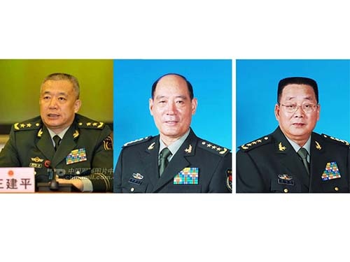 Trung Quốc "thay máu" quân đội - 1
Từ trái qua: Các ông Vương Kiến Bình, Lý Kế Nại và Liêu Tích Long Ảnh: SOHU, SCMP