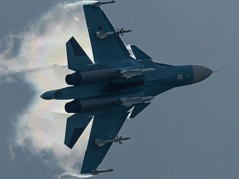 Máy bay Nga tiêu diệt 250 tay súng IS chuẩn bị tấn công Palmyra - 1 Máy bay chiến đấu Su-34 của Nga
