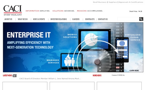 Lầu Năm Góc thuê dụng tình báo tư nhân trong cuộc chiến ở Syria - 2 Trang web của CACI International.