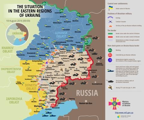 Ukraine dồn sức vào miền Đông, kêu gọi viện trợ - 2 Tình hình phân bố lực lượng tại miền Đông Ukraine giữa hai phe. Ảnh: Bộ Quốc phòng Ukraine