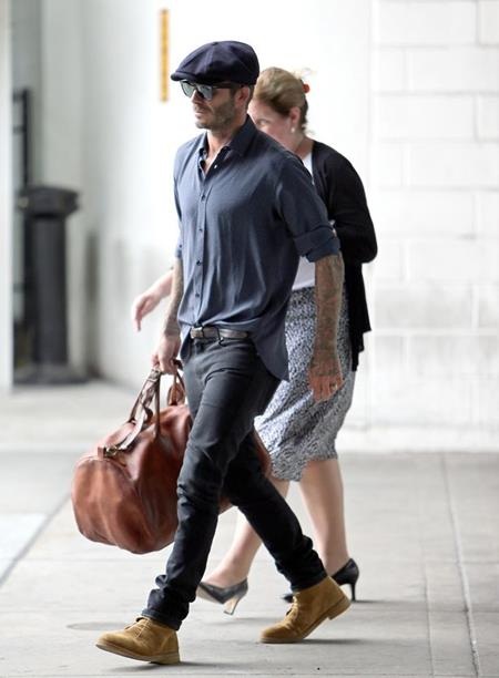 David Beckham tận tình ủng hộ vợ yêu - 1 David Beckham vừa bay sang Mỹ thăm vợ