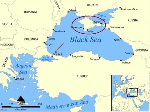 Bastion vờ giữ Crimea để kiểm soát toàn bộ eo Bosphorus? - 2 Khoảng cách từ Crimea tới eo biển Bosphorus