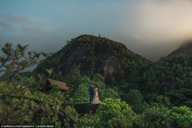 Mỗi khung hình thể hiện niềm đam mê, những phút giây tình cảm và cảnh sắc thiên nhiên đẹp đến nghẹt thở. Ảnh cưới của cặp đôi này được chụp ở Hamar, Na Uy. (Nguồn: Dailymail)