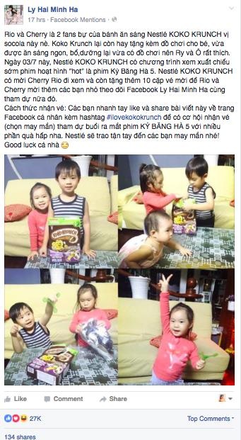 Bánh ăn sáng phiên bản Kỷ Băng Hà gây sốt gia đình sao Việt - 3 Chia sẻ của sao Việt hình ảnh các bé thích thú với về phiên bản đặc biệt Kỷ Băng Hà Trời Sập