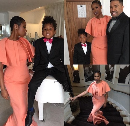 Người đẹp đi ăn cưới cùng con trai