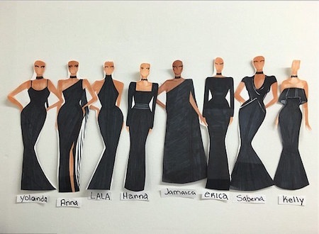 Trang phục của các phù dâu cũng được thiết kế riêng